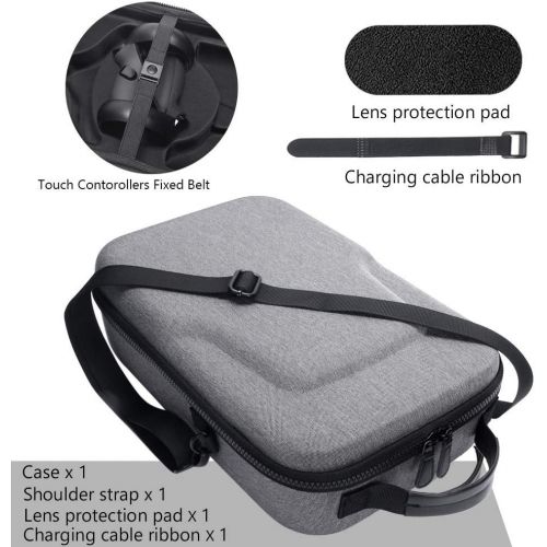  [아마존베스트]Eyglo Travel Case for Oculus Quest All-in-one VR Gaming Headset Hard Carrying Case Shoulder Bag Protective Storage Box (Gray)