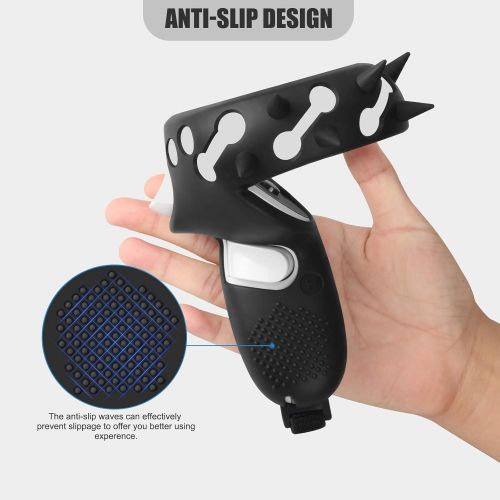  [아마존베스트]Eyglo Face Silicone Cover +Controller Grip Cover for Oculus Quest 2 Anti Slip Anti Collision Handle Protective Covers for Controllers with Adjustable Strap Accessories for Oculus Q