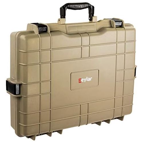  Eylar Large 22 inch Protective, Camera, Tools, Equipment Laptop Hard Case Waterproof w/ 3 Layers Foam (Tan FDE)