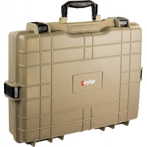  Eylar Large 22 inch Protective, Camera, Tools, Equipment Laptop Hard Case Waterproof w/ 3 Layers Foam (Tan FDE)
