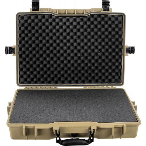  Eylar Large 22 inch Protective, Camera, Tools, Equipment Laptop Hard Case Waterproof w/ 3 Layers Foam (Tan FDE)