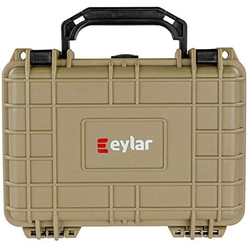  Eylar Protective Gear and Camera Hard Case Water & Shock Proof w/ Foam TSA Approved 8.12 inch 6.56 inch 3.56 inch (Tan)