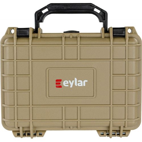  Eylar Protective Gear and Camera Hard Case Water & Shock Proof w/ Foam TSA Approved 8.12 inch 6.56 inch 3.56 inch (Tan)