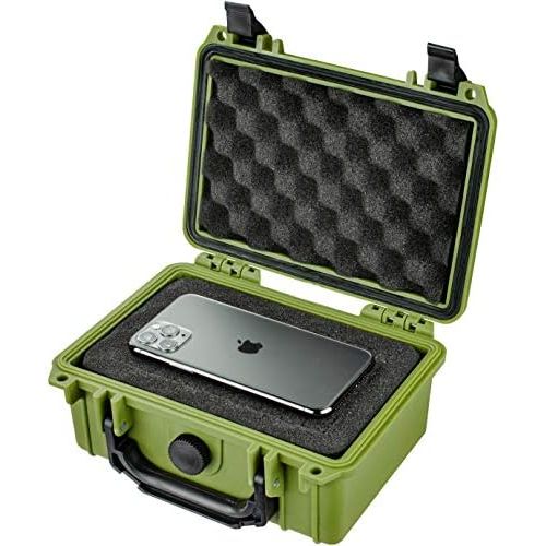  Eylar Protective Gear and Camera Hard Case Water & Shock Proof w/ Foam TSA Approved 8.12 inch 6.56 inch 3.56 inch (OD Green)