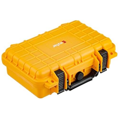  Eylar Protective Gear and Camera Hard Case Waterproof Dry Box with Foam 11.6 Inch 8.3 Inch 3.8 Inch (Yellow)