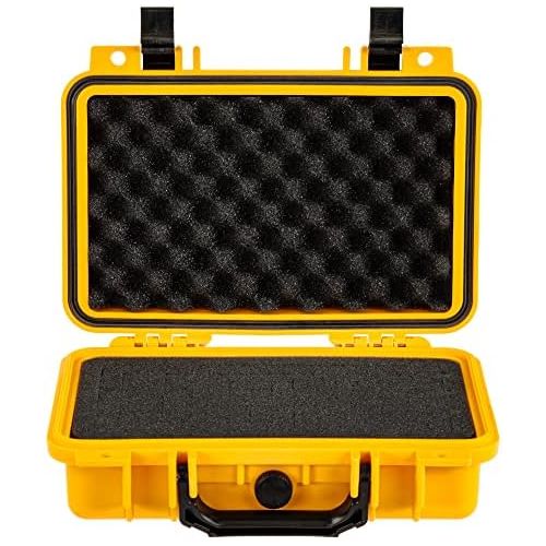  Eylar Protective Gear and Camera Hard Case Waterproof Dry Box with Foam 11.6 Inch 8.3 Inch 3.8 Inch (Yellow)