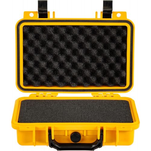  Eylar Protective Gear and Camera Hard Case Waterproof Dry Box with Foam 11.6 Inch 8.3 Inch 3.8 Inch (Yellow)