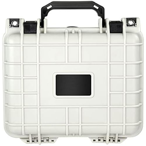  Eylar Small 10.62 Gear, Equipment, Hard Camera Case with Custom Logo Plate, Waterproof with Foam TSA Standards (White)