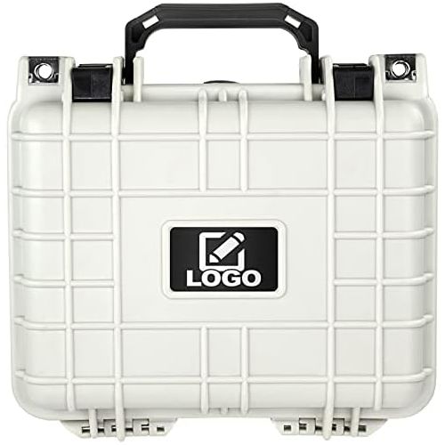  Eylar Small 10.62 Gear, Equipment, Hard Camera Case with Custom Logo Plate, Waterproof with Foam TSA Standards (White)