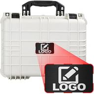 Eylar Standard 16 Gear, Equipment, Hard Camera Case with Custom Logo Plate, Waterproof with Foam TSA Standards (White)