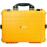 Eylar Large 20 Inch Protective Camera Case Water and Shock Proof with Foam (Yellow)