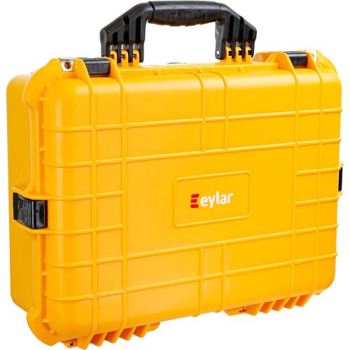  Eylar Large 20 Inch Protective Camera Case Water and Shock Proof with Foam (Yellow)