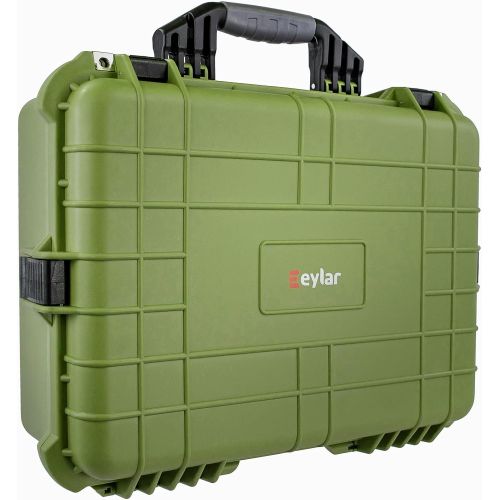  Eylar Large 20 Inch Protective Camera Case Water and Shock Proof with Foam (Green)