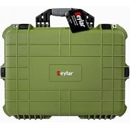 Eylar Large 20 Inch Protective Camera Case Water and Shock Proof with Foam (Green)