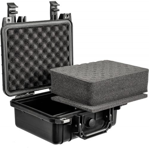  Eylar Small 10.62 Gear, Equipment, Hard Camera Case with Custom Logo Plate, Waterproof with Foam TSA Standards (Black)