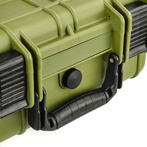  Eylar Protective Gear and Camera Hard Case Water & Shock Proof With Foam 13.37 inch 11.62 inch 6 inch OD Green (Green)