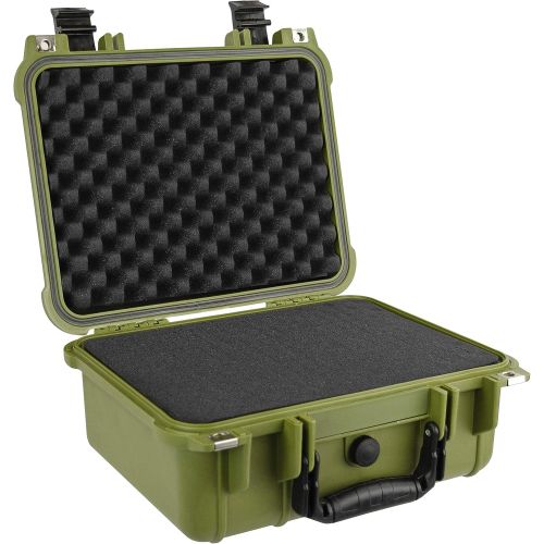  Eylar Protective Gear and Camera Hard Case Water & Shock Proof With Foam 13.37 inch 11.62 inch 6 inch OD Green (Green)