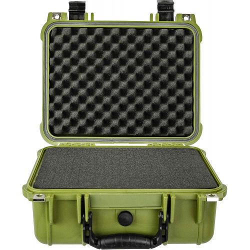  Eylar Protective Gear and Camera Hard Case Water & Shock Proof With Foam 13.37 inch 11.62 inch 6 inch OD Green (Green)
