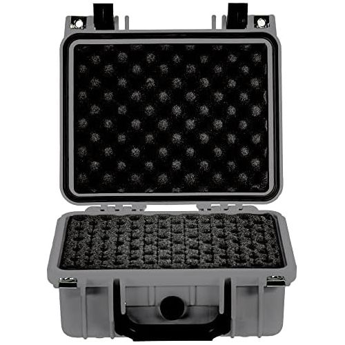  Eylar Small 10.62 Gear, Equipment, Hard Camera Case Waterproof with Foam TSA Standards (Gray)