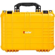 Eylar Standard 16 Gear, Equipment, Hard Camera Case Waterproof with Foam TSA Standards (Yellow)