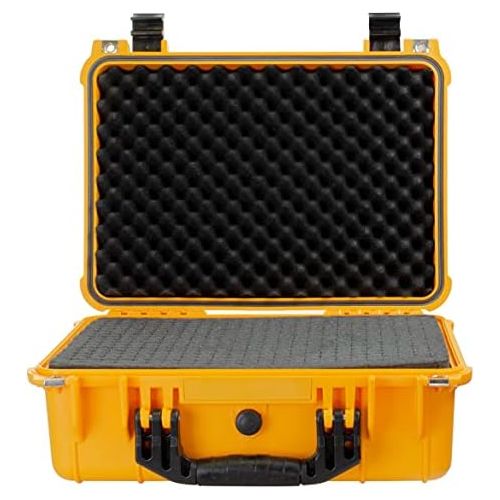  Eylar Standard 16 Gear, Equipment, Hard Camera Case Waterproof with Foam TSA Standards (Yellow)