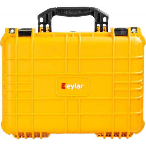  Eylar Standard 16 Gear, Equipment, Hard Camera Case Waterproof with Foam TSA Standards (Yellow)