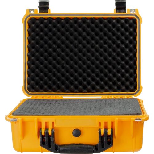  Eylar Standard 16 Gear, Equipment, Hard Camera Case Waterproof with Foam TSA Standards (Yellow)