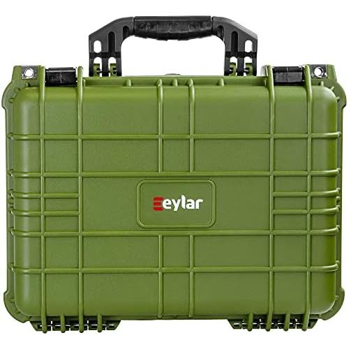 Eylar Standard 16 Gear, Equipment, Hard Camera Case Waterproof with Foam TSA Standards (Green)