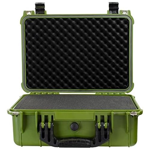  Eylar Standard 16 Gear, Equipment, Hard Camera Case Waterproof with Foam TSA Standards (Green)