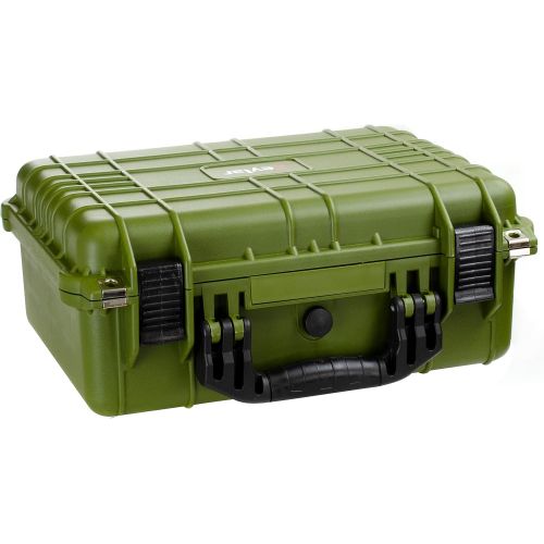  Eylar Standard 16 Gear, Equipment, Hard Camera Case Waterproof with Foam TSA Standards (Green)