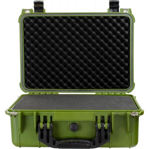  Eylar Standard 16 Gear, Equipment, Hard Camera Case Waterproof with Foam TSA Standards (Green)