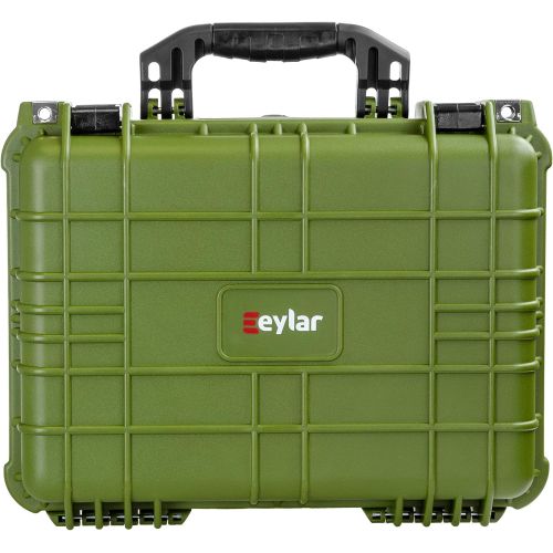  Eylar Standard 16 Gear, Equipment, Hard Camera Case Waterproof with Foam TSA Standards (Green)