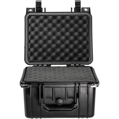  Eylar Small 10.62 Deep Gear, Equipment, Hard Camera Case Waterproof with Foam (Black) TSA Standards