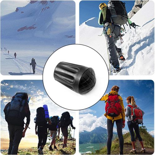  Eyourlife 12 Pack Rubber Tips Protectors for Trekking Poles Hiking Pole Replacement Fits Most Standard Hiking Poles with 11mm Hole Diameter, Shock Absorbing