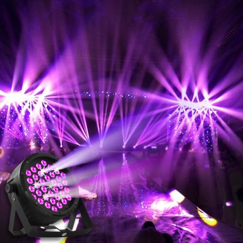  Eyourlife 36 X 1W LED Stage Lights Blacklight UV Light Par Lights Stage Lighting DMX Black Light DJ Lighting for Glow Party Wall Decor Neon Paint Dance Floor Disco Bar Concert