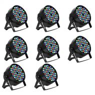 Eyourlife LED Stage Lights 8pcs 54X3W LED DJ PAR Light RGBW 162Watt DMX 512 Stage Lighting Disco Projector for Home Wedding Party Church Concert Dance Floor Lighting