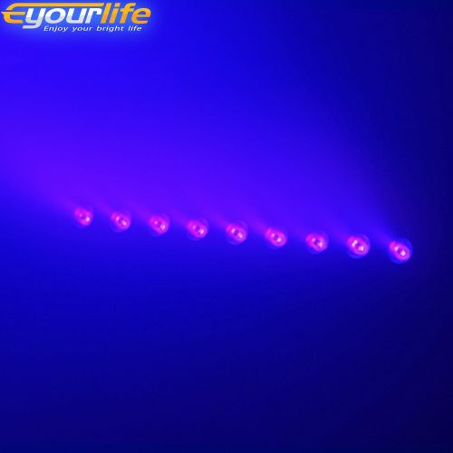  Black Lights for Parties, Eyourlife 27W 9LEDs UV Bar by Remote Control Blacklight Effect DJ Lights LED Lighting for Christmas Blacklight Party Wedding Stage Lighting