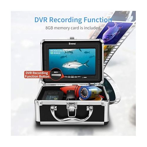  Eyoyo Underwater Fishing Camera, Ice Fishing Camera Portable Video Fish Finder