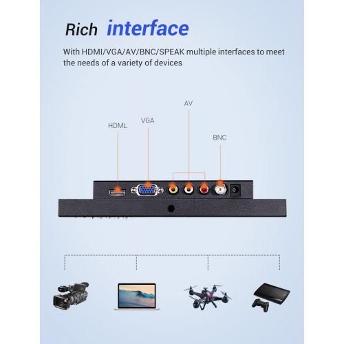  [아마존 핫딜]  [아마존핫딜]Eyoyo 8 inch Small HDMI LCD Monitor, Portable 1280x720 16:9 IPS Metal Housing Screen Support HDMI/VGA/AV/BNC Input with Wall Bracket&Remote Control for PC, CCTV,Security Camera,Ras