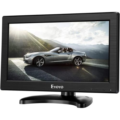  Eyoyo 12 Inch TFT LCD Monitor with AV HDMI BNC VGA Input 1366x768 Portable Mini HD Color Screen Display with Built-in Speaker