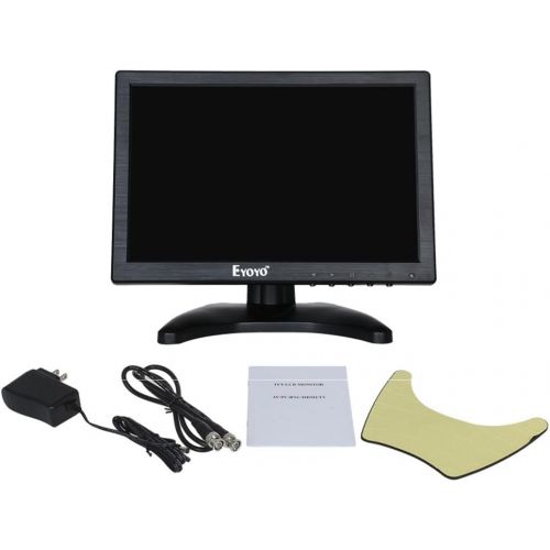  Eyoyo 10 Inch IPS LCD Monitor 1280x800 Resolution Support HDMI VGA BNC AV Input for PC TV Security Display(10 inch)