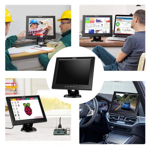  [아마존베스트]Eyoyo 12 Inch HDMI Monitor with BNC VGA AV HDMI Input 800x600 Portable 4:3 TFT LCD Mini HD Color Screen with Bulit-in Speaker