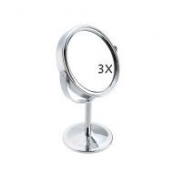 EYX Formula 360 °Rotating Double-sided Round 2X Magnifying Vanity Mirror Cosmetic Mirror,Mini Portabel Makeup Mirror Desktop Mirror Essential for Bathroom,Bedroom