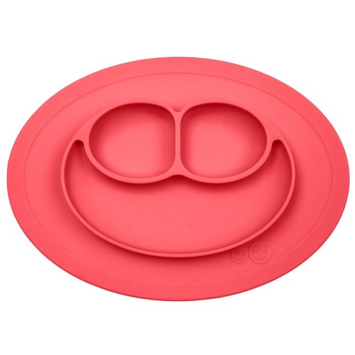  [아마존베스트]Ezpz ezpz Mini Mat - One-Piece Silicone placemat + Plate (Coral), One Size