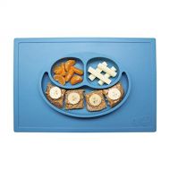 [아마존베스트]Ezpz ezpz Happy Mat - One-Piece Silicone placemat + Plate (Blue)
