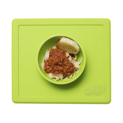  [아마존베스트]Ezpz ezpz Happy Bowl - One-Piece Silicone placemat + Bowl (Lime)