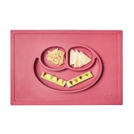 [아마존베스트]Ezpz ezpz Happy Mat - One-piece silicone placemat + plate (Coral)