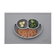 [아마존베스트]Ezpz ezpz Happy Mat - One-Piece Silicone placemat + Plate (Gray)