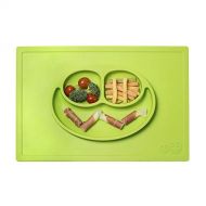 [아마존베스트]Ezpz ezpz Happy Mat - One-Piece Silicone placemat + Plate (Lime)