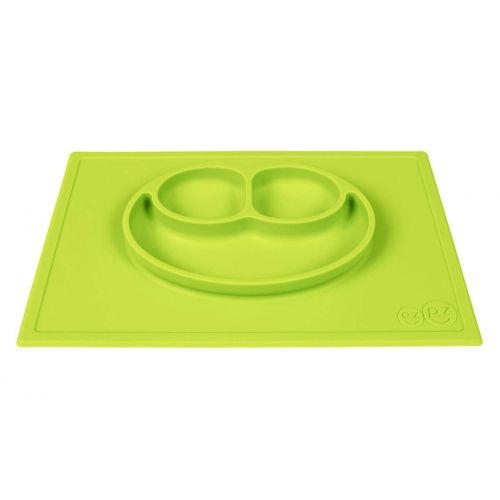  [아마존베스트]Ezpz ezpz Happy Mat - One-Piece Silicone placemat + Plate (Lime)
